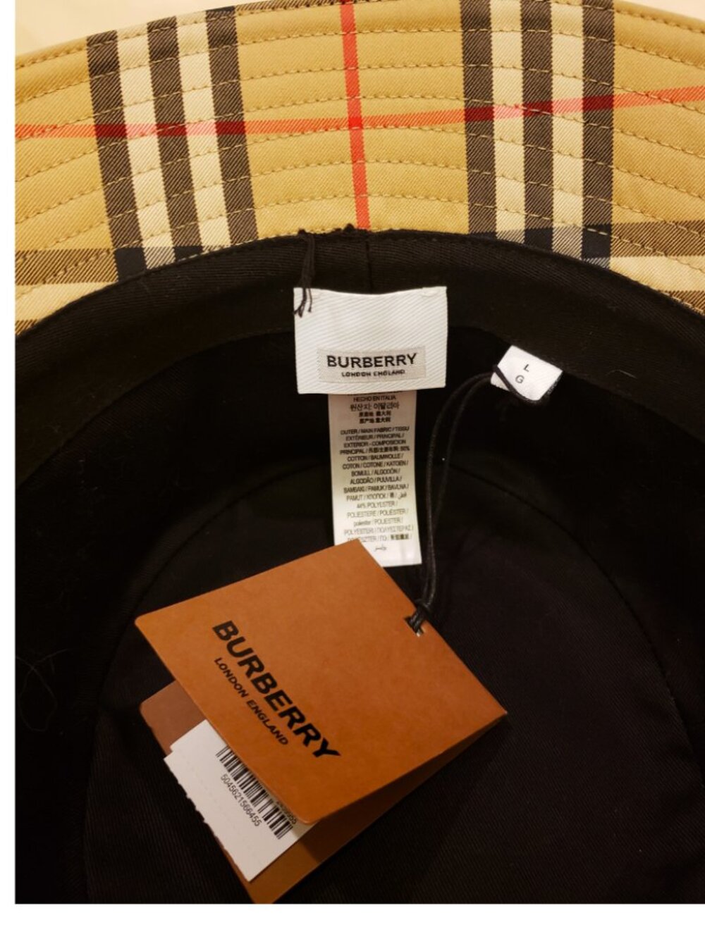 Burberry London Women's Bucket Hat Size-L Archive Beige - Picture 5 of 9